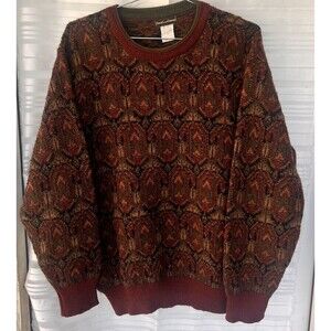 VTG 80s Carroll And Company Men Sweater Mohair Wool Blend Sweater Italy Eclectic